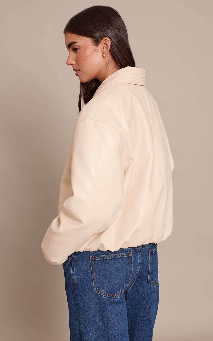 Butter Yellow Bomber En Synthétique À Col Matelassé