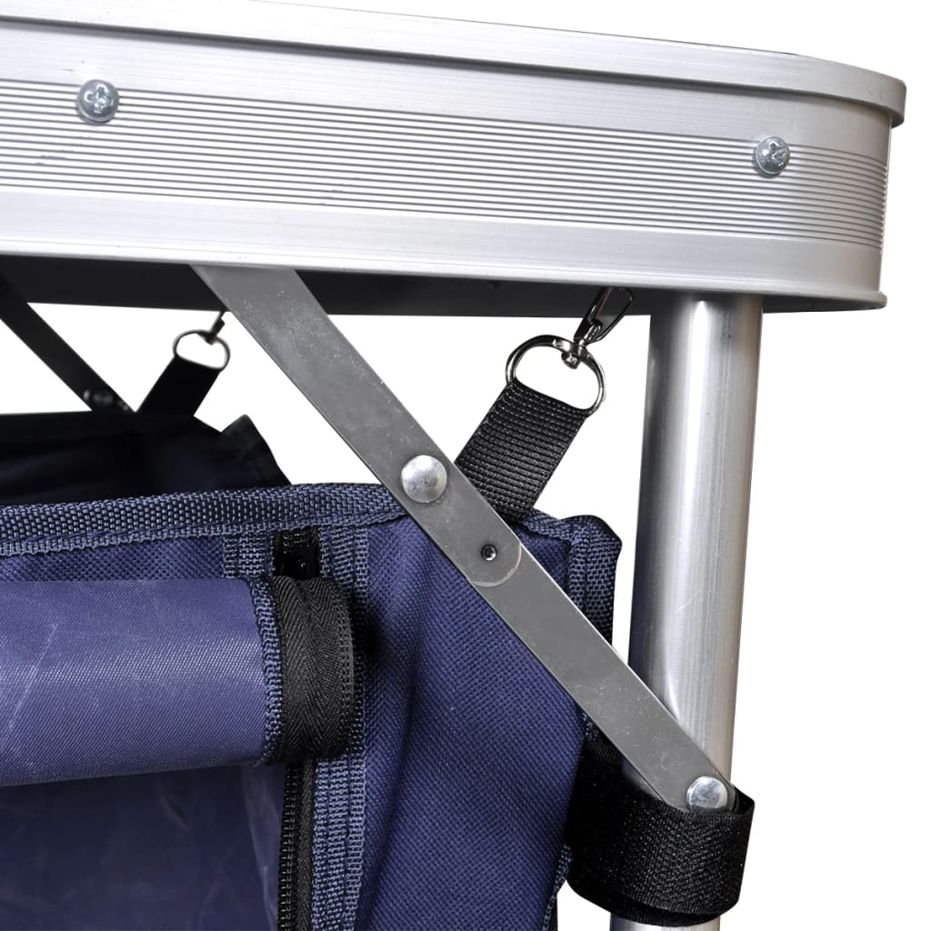 Guarda-roupa dobrável para camping Vidaxl com estrutura de alumínio