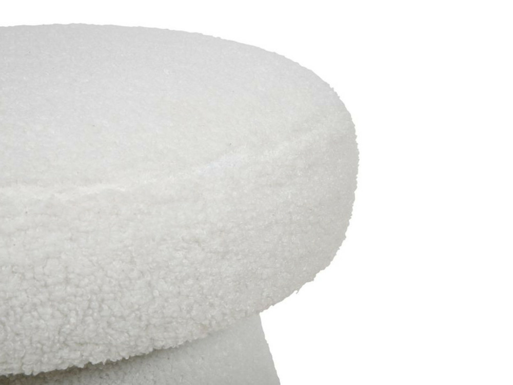 Tabouret bouclette blanc flora