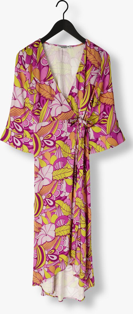COLOURFUL REBEL multi colourful rebel maxi jurk lela floral wrap maxi dress