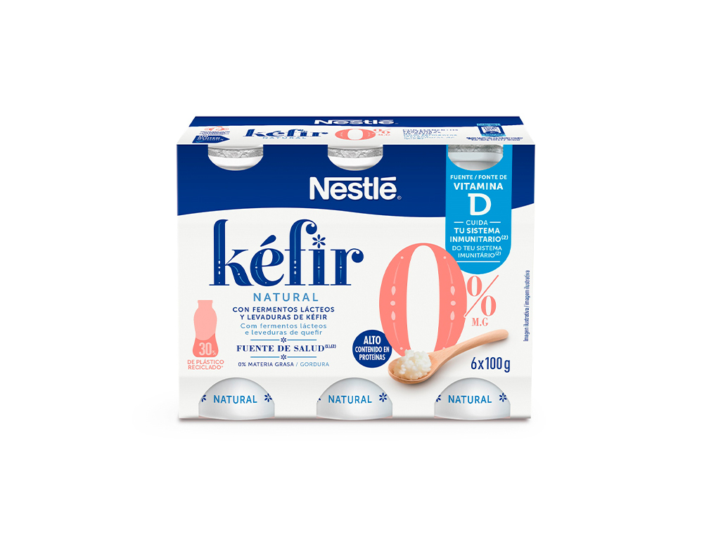 KEFIR NESTLÉ NATURAL 0% 6X100G