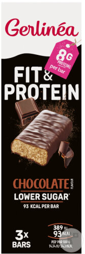 Gerlinéa Fit & Protein Barres Chocolat Pièces 3x27g