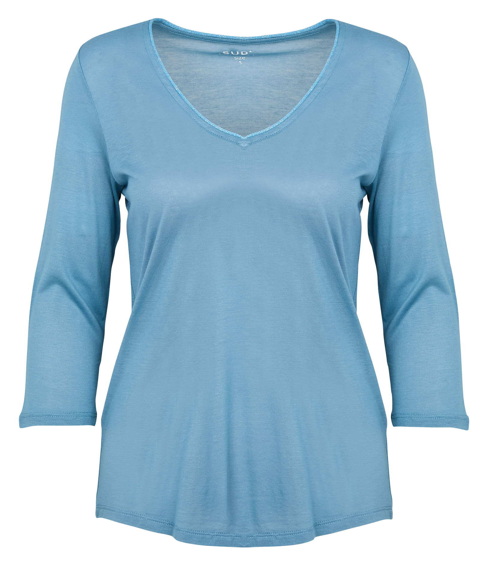 TASSIANE - Tee-shirt droit manches 3/4 | Bleu