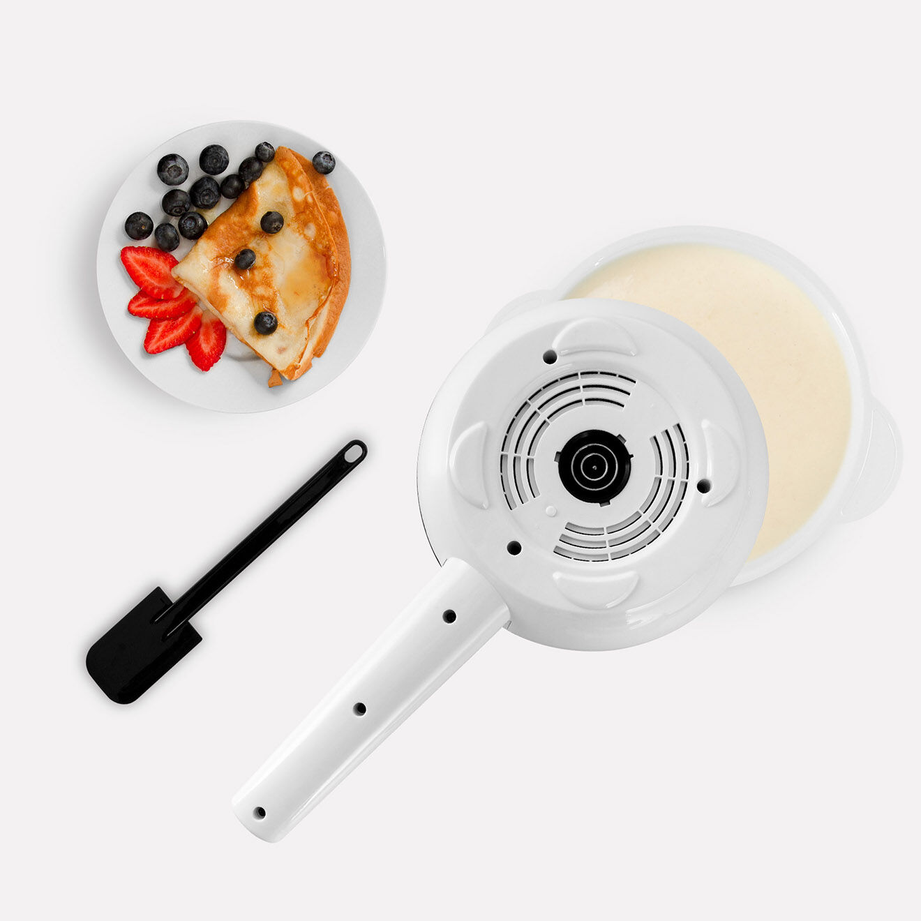 Kitchencook Crêpière électrique sans fil crepeasy  blanche