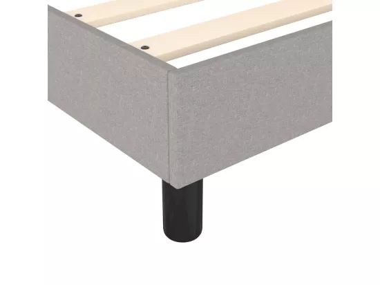 Sommier à lattes de lit Gris clair 200x200 cm Tissu