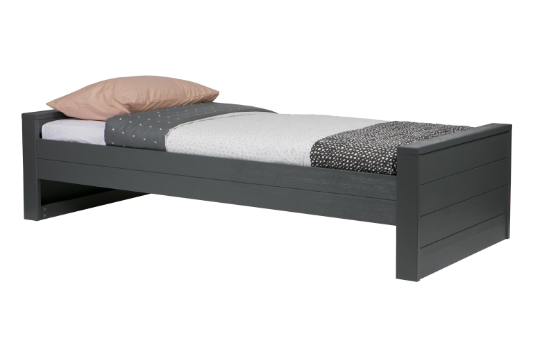 WOOOD Dennis bed 90x200 steel grey