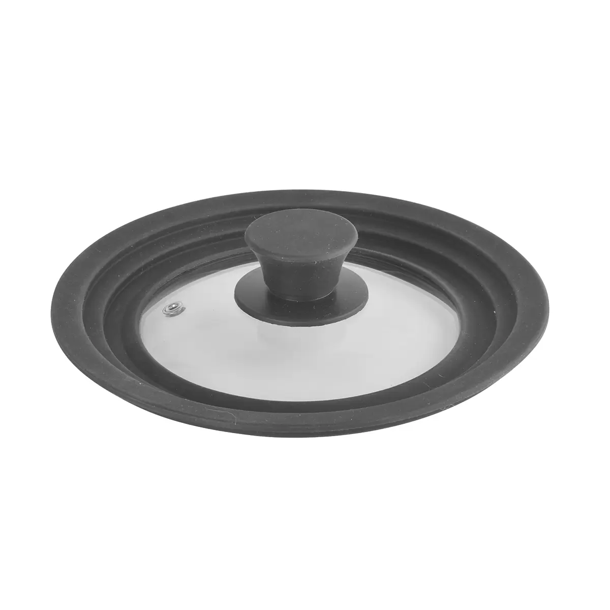 Glasdeckel mit Silikonrad BASIC Lunasol Schwarz
