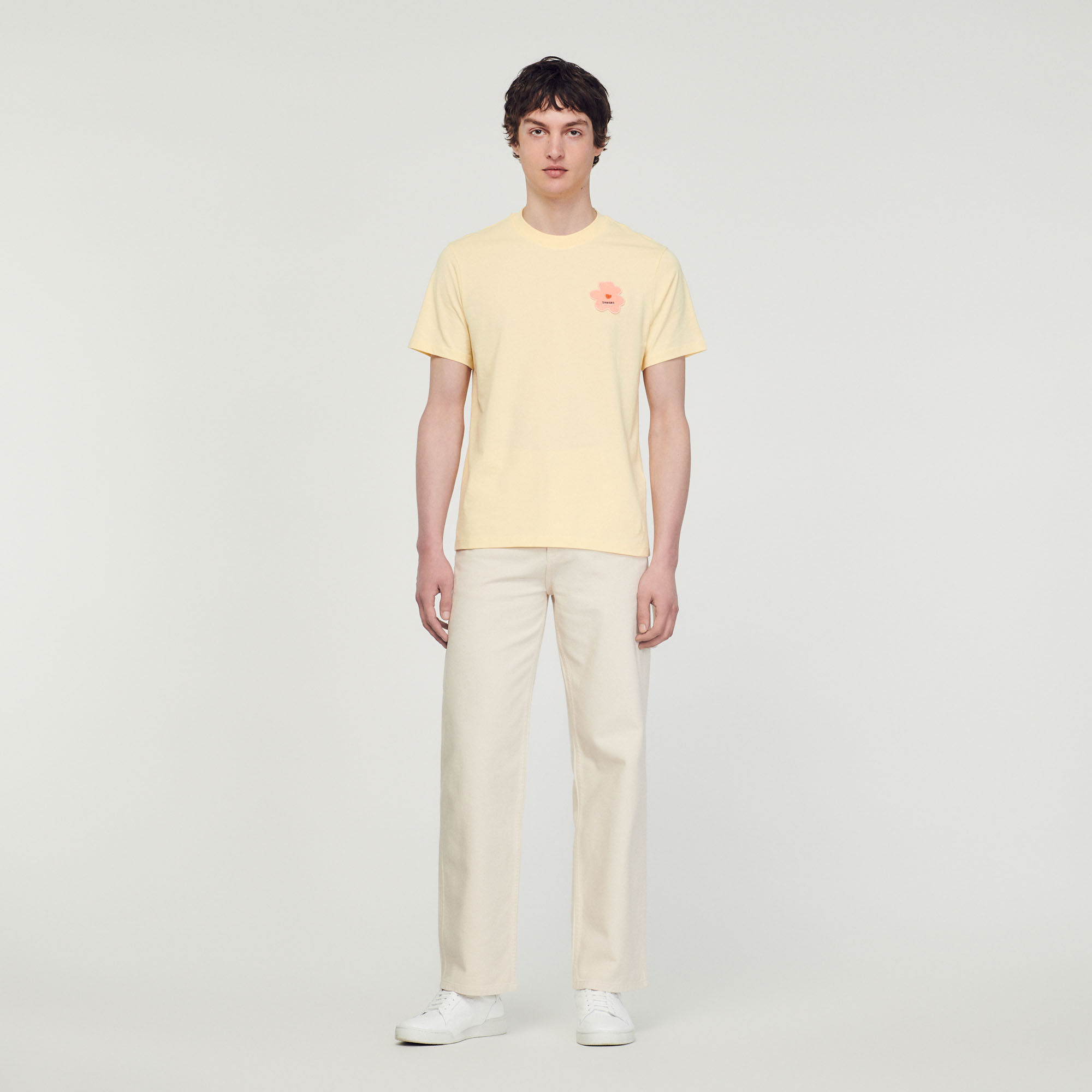 Tee-shirt patch fleur