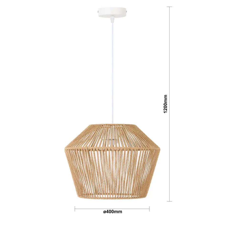 Hanglamp Caspian - Bruin/Wit- Ø40cm