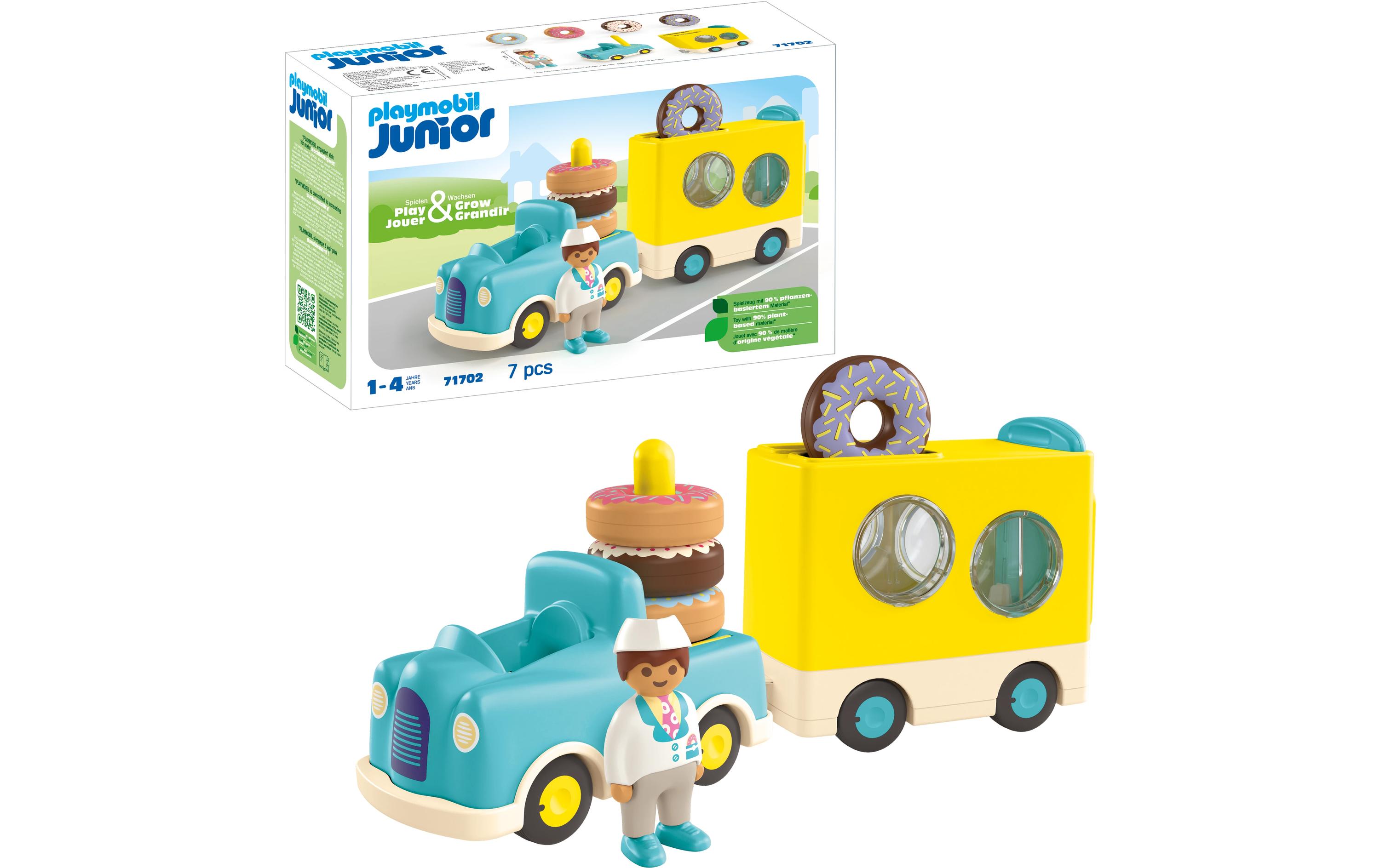 Junior Verrückter Donut Truck 71702Figuren-Set für Kinder mit Stapel- und Sortierfunktion