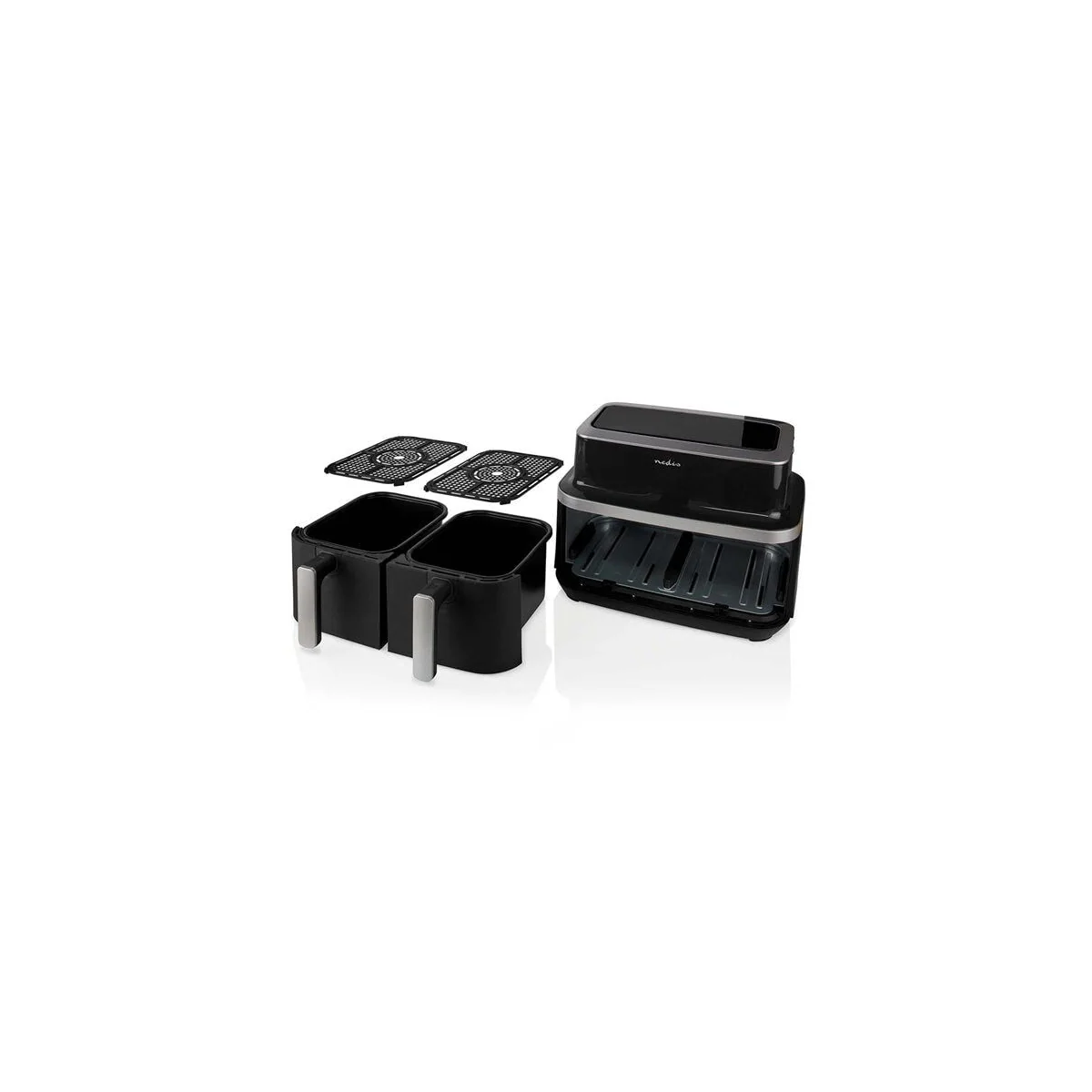 Nedis Digital Airfryer med 2x4,2L kurver