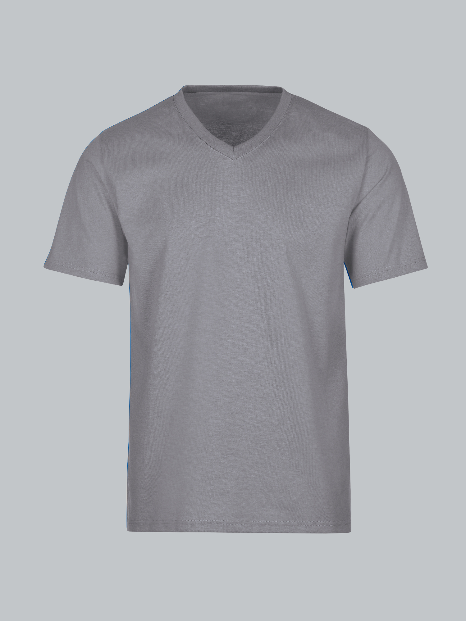 V-Shirt DELUXE Baumwolle Cool-grey