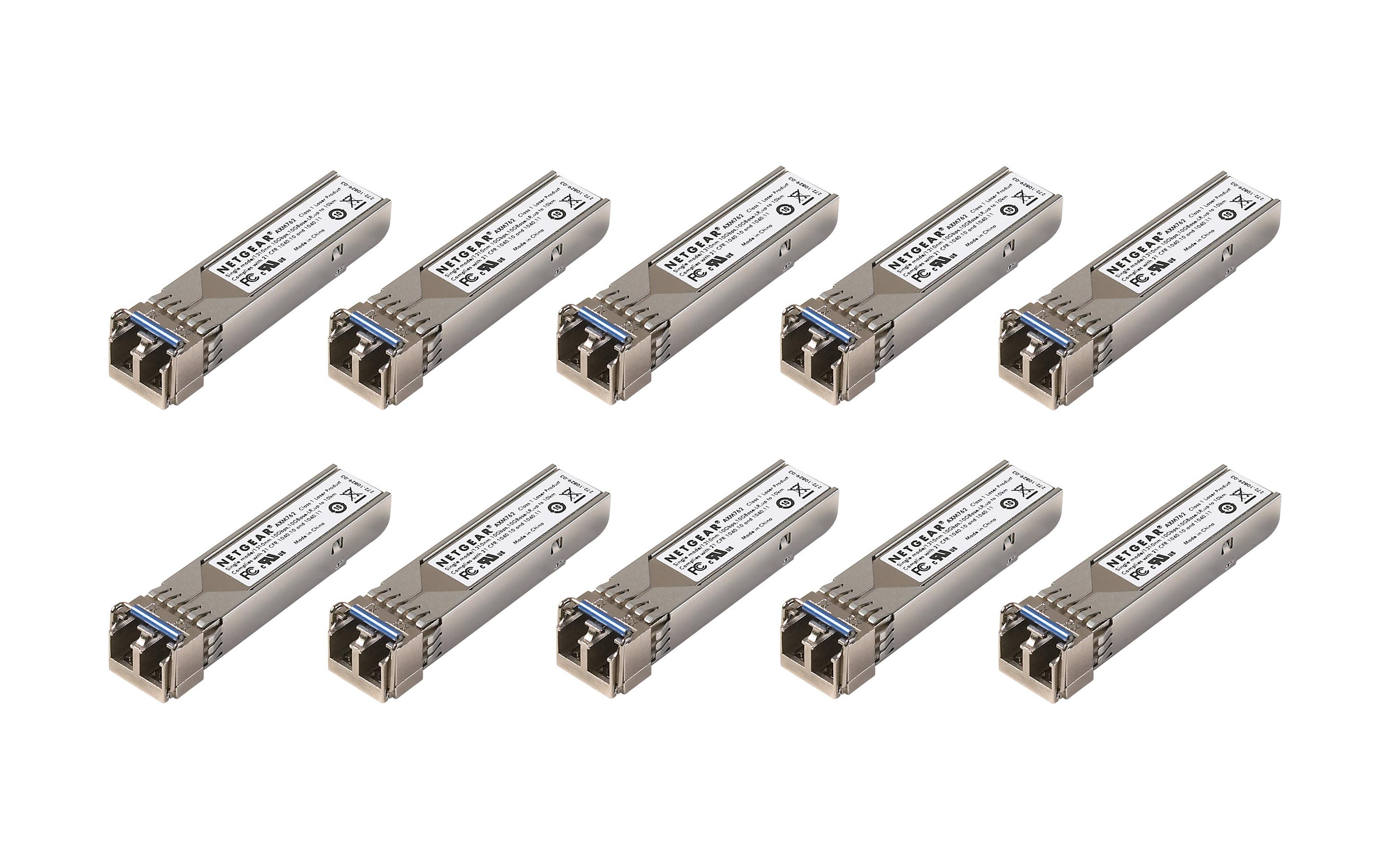 SFP+ Modul AXM762P10 10-er Pack<br>SFP+ Transceiver, 10GBase-LR für Singlemode 9/125µm Glasfaser