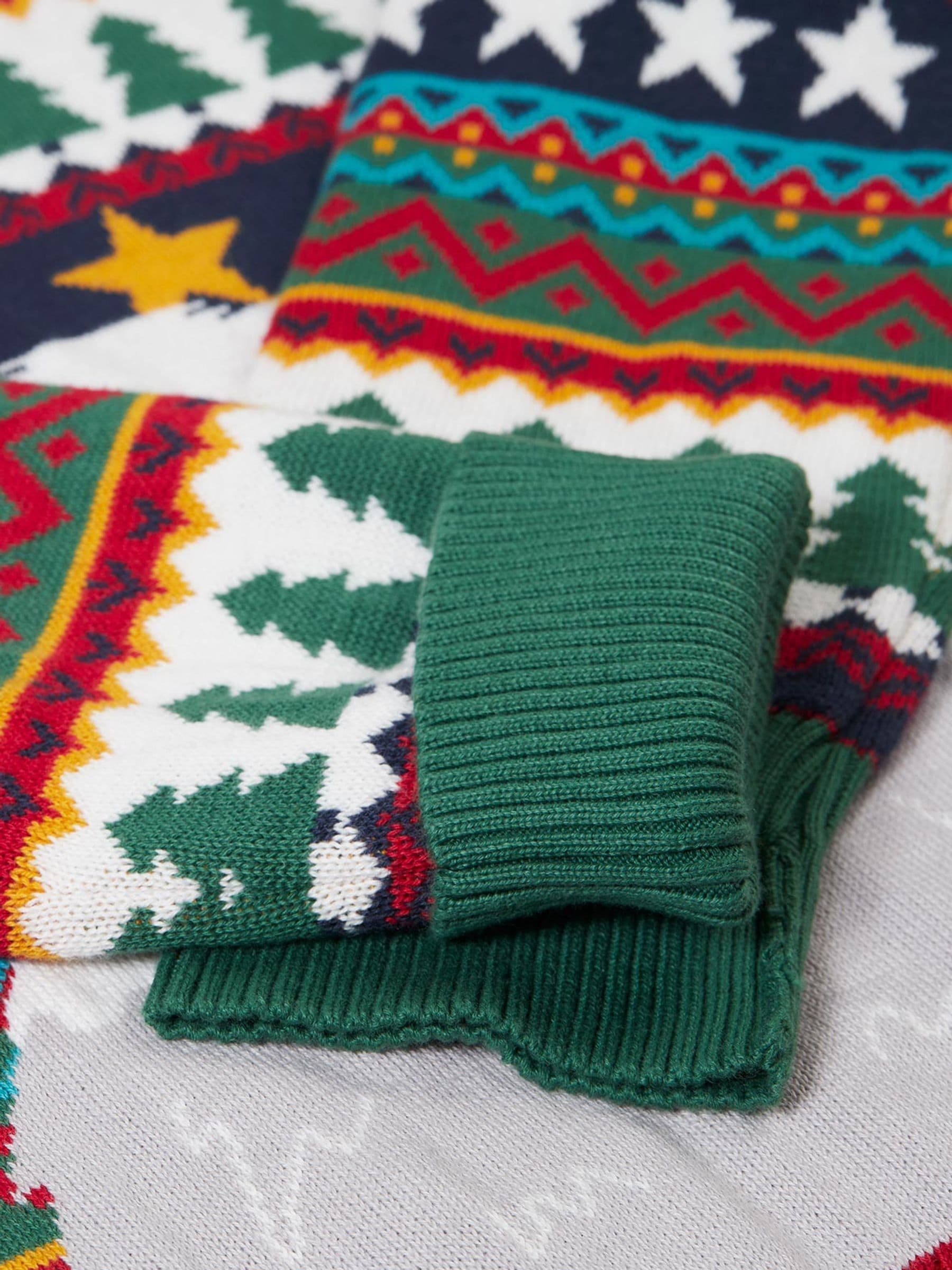 Frugi Blauwe Kerstmis Bos Fairisle Trui