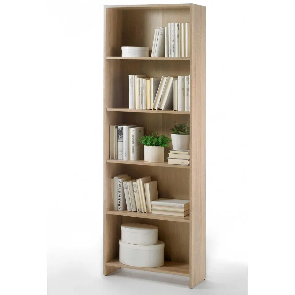 Emob Open boekenkast Bobby - 60 x 24 x 175 cm - Bruin