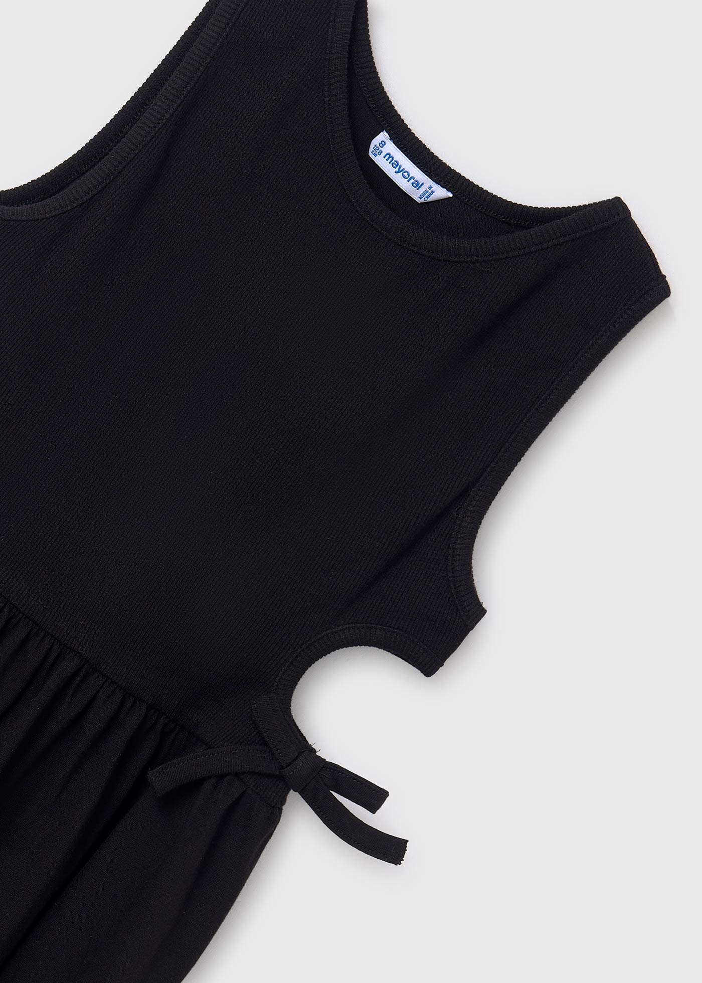 Vestido canelado com recortes em formato de abóbora para meninas