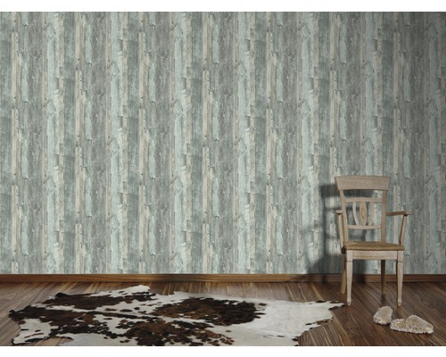 Vliesbehang 95405-5 Decoworld houtlook groen
