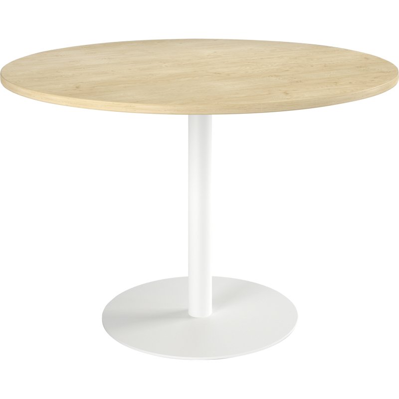 Table ronde plateau diamètre 120 cm Intuitiv pied colonne métal