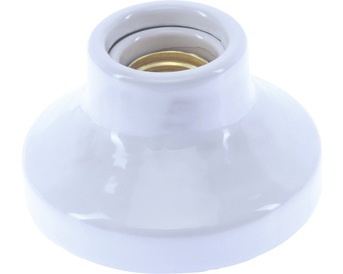 E27 ronde keramische witte fitting, tot max. 60 watt