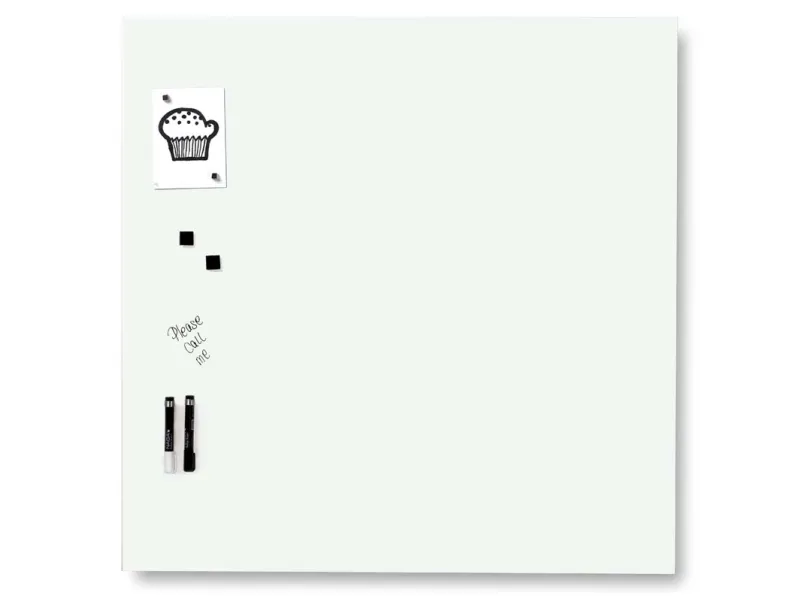 Magnetisk glastavle NAGA 100x100 cm hvid
