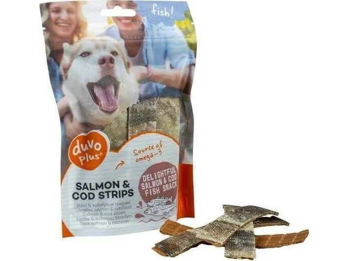 DUVO   DUVO   FISH SALMON & COD STRIPS 150g/10