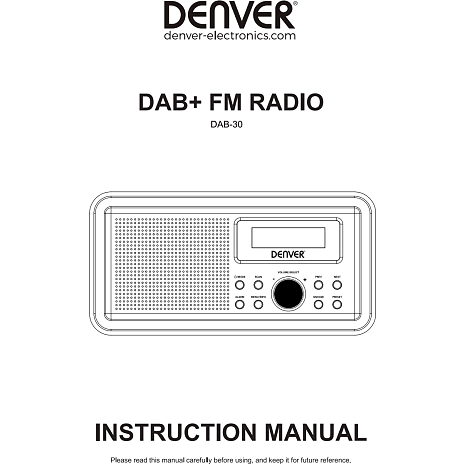 Denver DAB-30BLACK FM/DAB+ radio