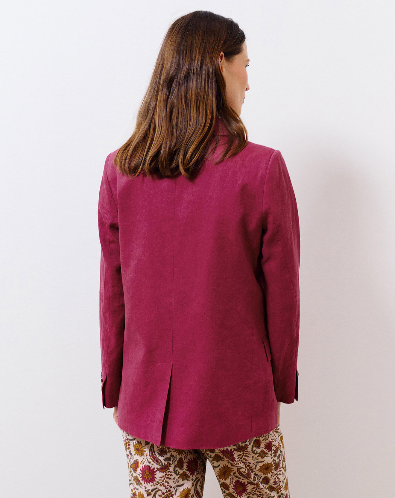 Caroll Blazer 100% Lin Emma groseille