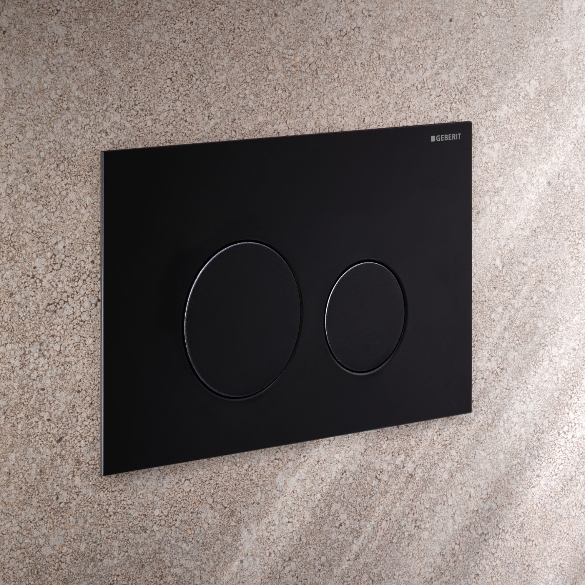 Geberit Sigma40 Round drukplaat mat zwart met easy-to-clean coating