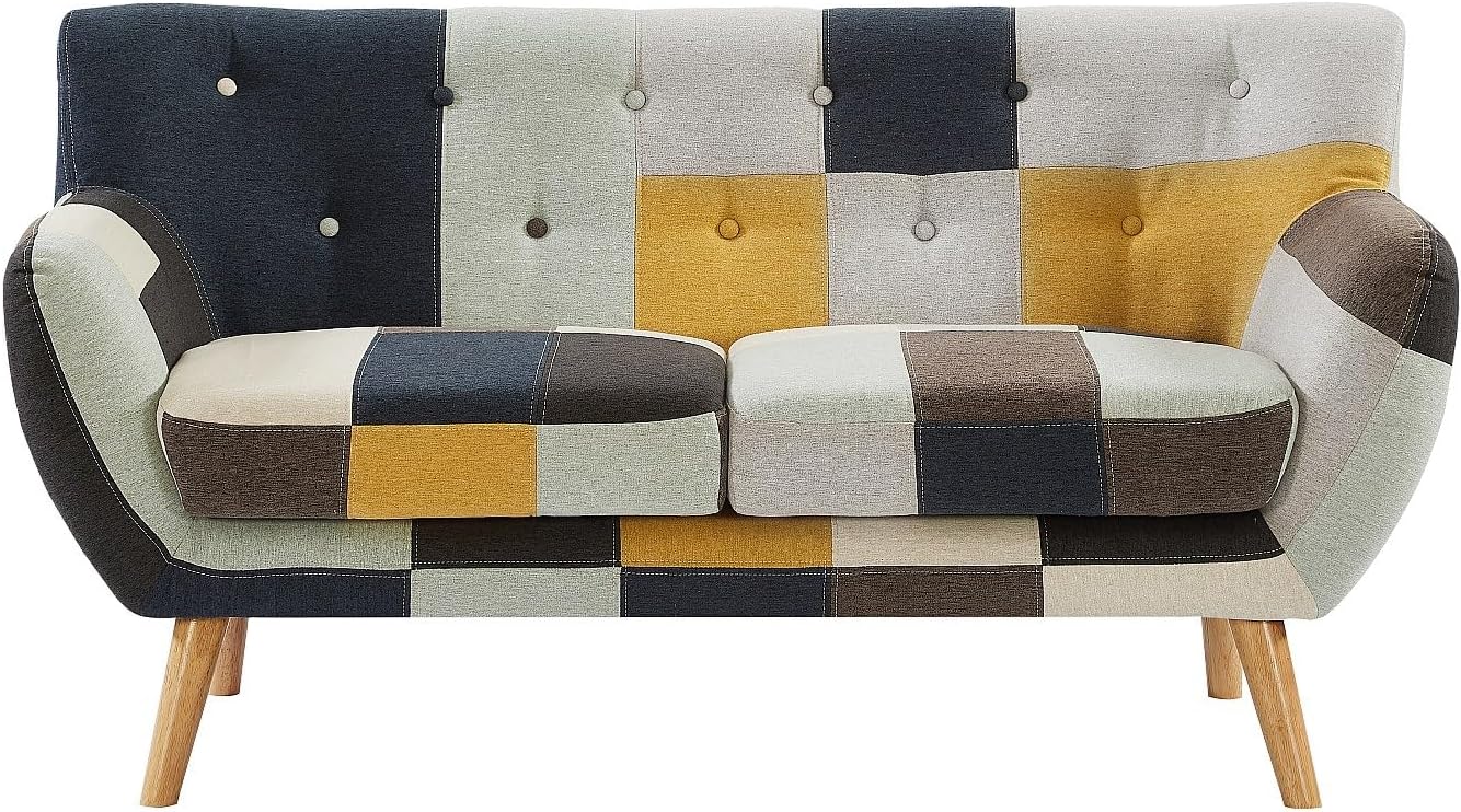Vente-unique Sofa 3 + 2 Sitzer aus Stoff Patchwork Serti II