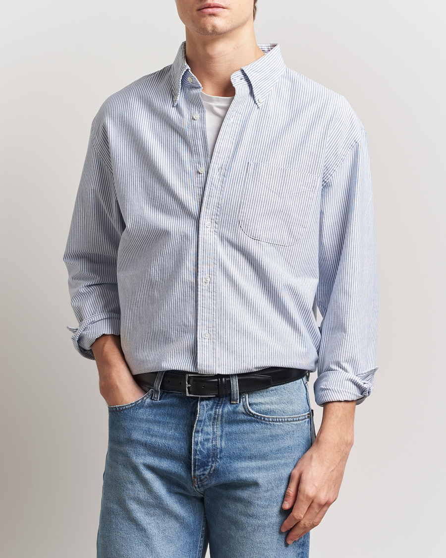 GANT 240 Mulberry Street Relaxed Fit US Oxford Banker Shirt Blue/White