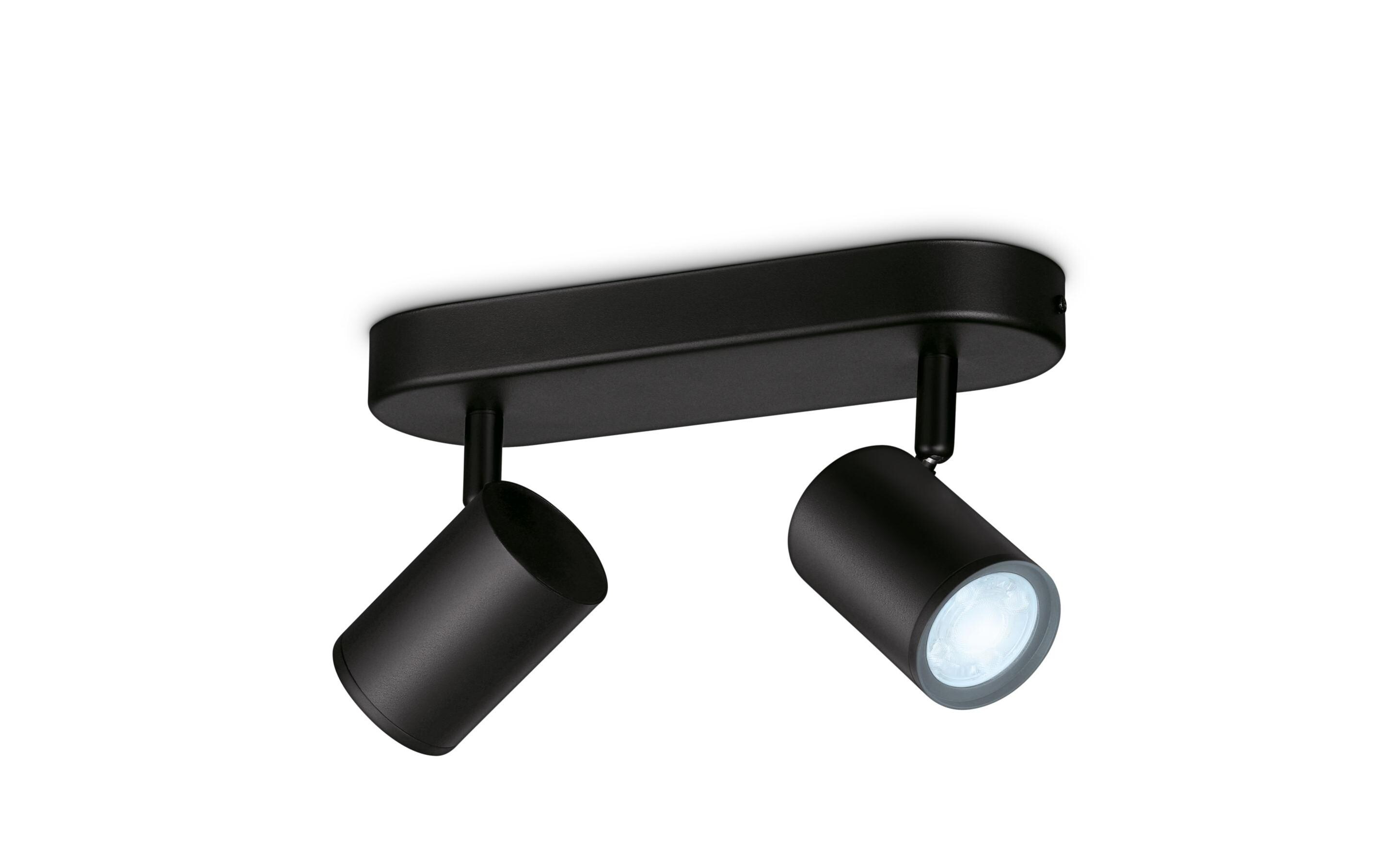 IMAGEO 2er Spot Tunable White Deckenleuchte SchwarzSmartes Leuchtmittel, steuerbar über Bluetooth, Matter, WLAN