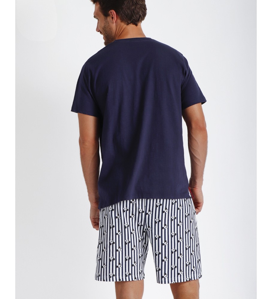 Pijama de manga curta Disney Best Sleep Ever, azul marinho