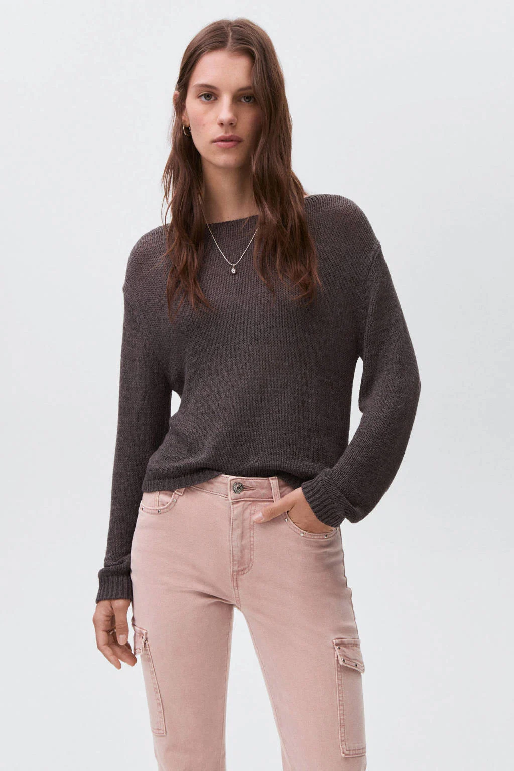 MANGO TEEN flared jeans roze