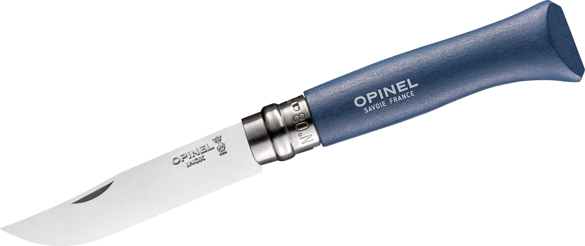 Opinel N°08 Taschenmesser Klingenlänge 8,5 cm dunkelblau