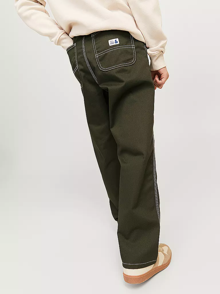 JACK & JONES Jungen Hose JPSTALEX JJCONTRAST olive