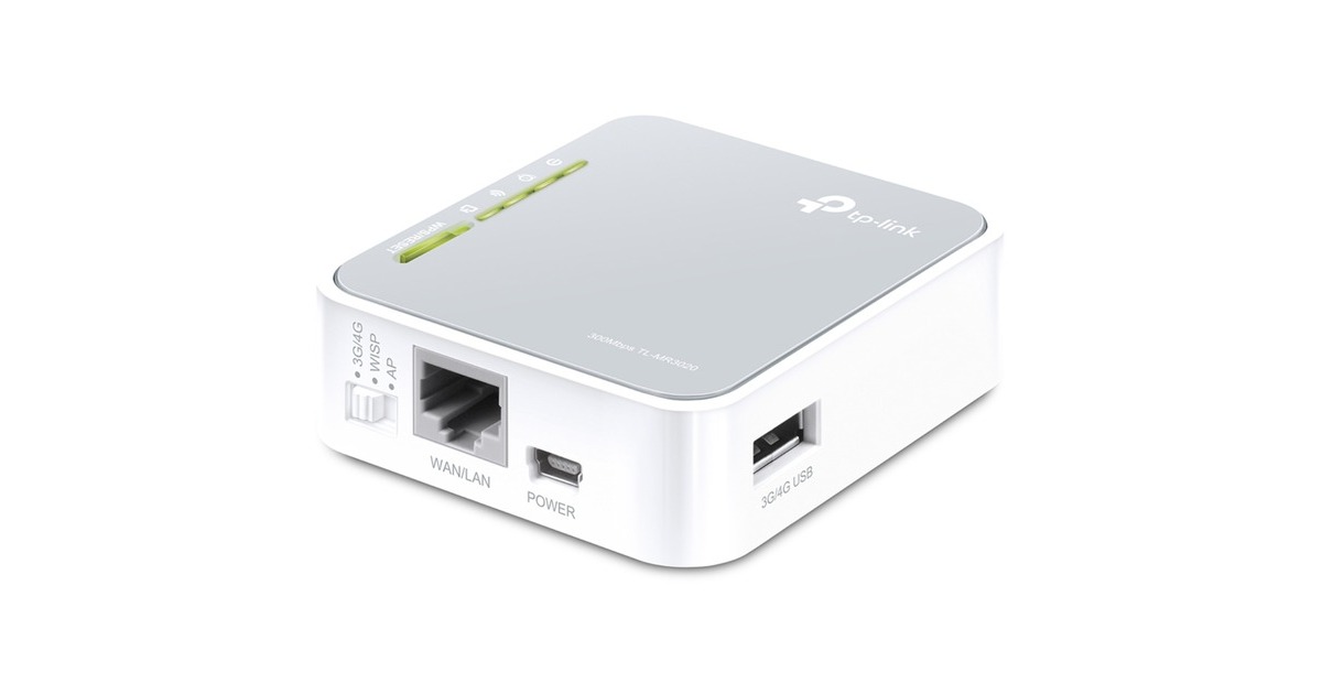 TP-LinkTL-MR3020 router  (Grijs/wit, Retail)