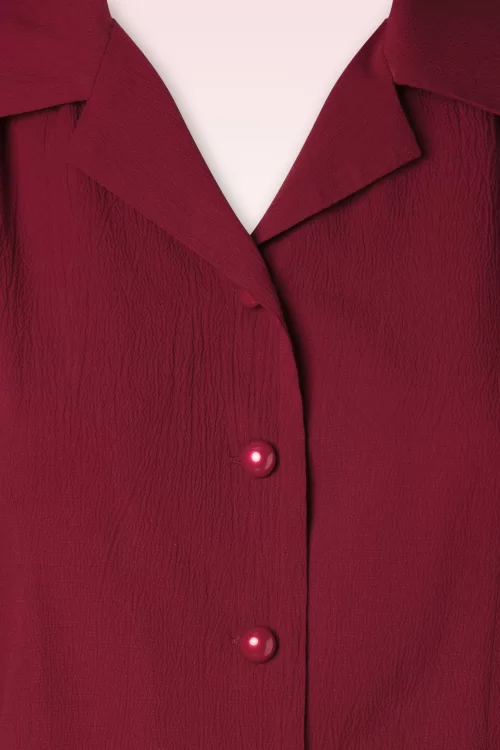 Banned Retro Bonnie blouse in dieprood