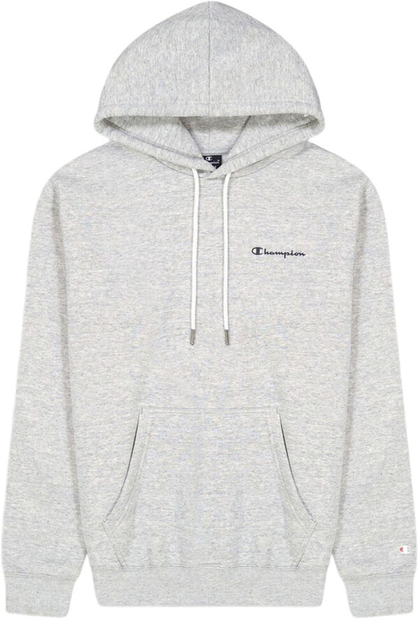 Champion Small Script Logo Fleece hættetrøje Grå
