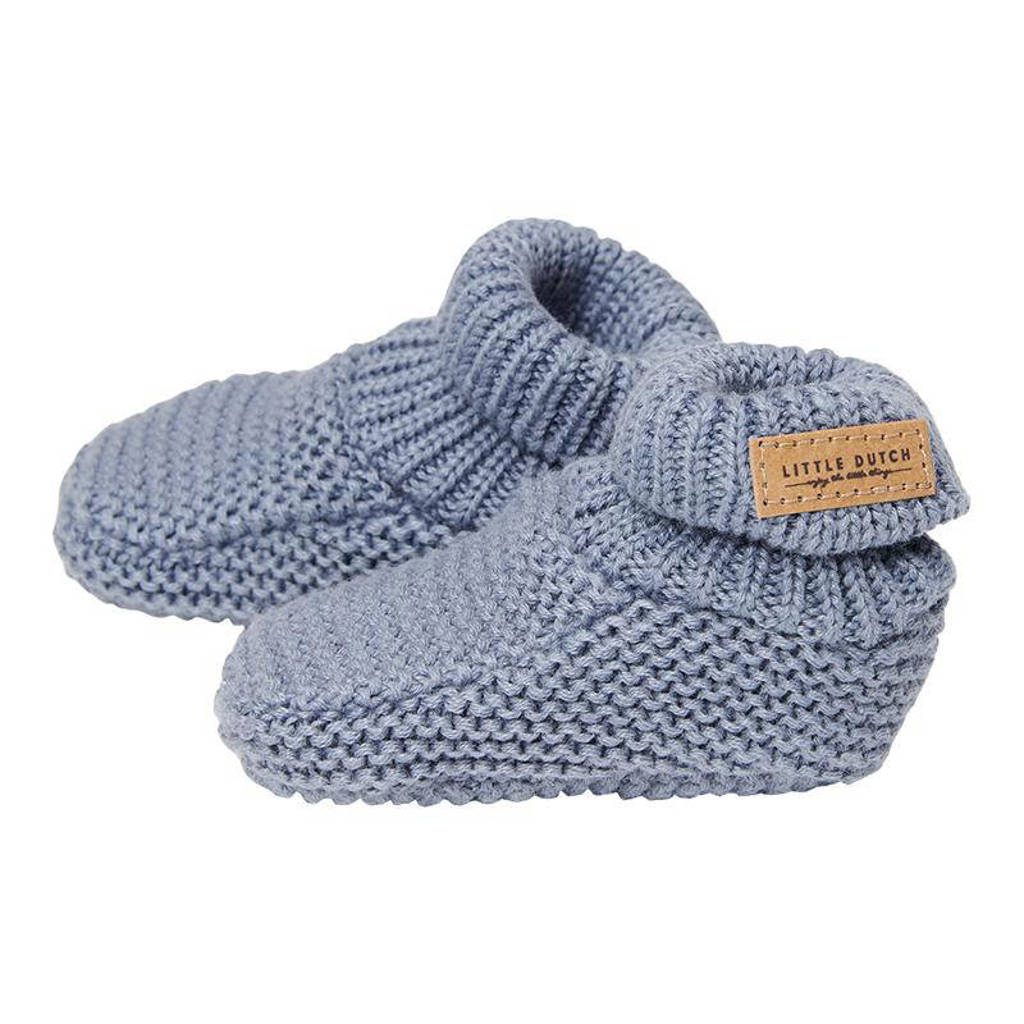 Little Dutch gebreide babyslofjes blauw