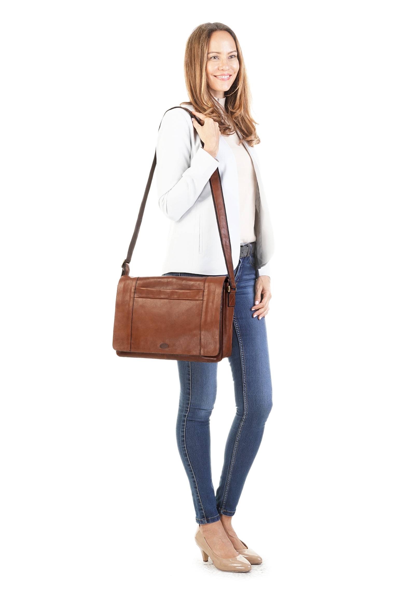 Piké Messenger Bag echt Leder