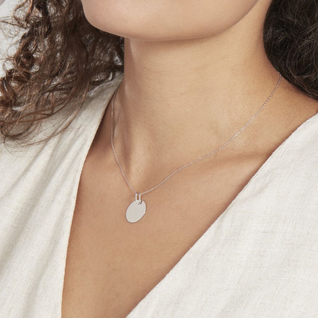 Pendentif Elisandre Argent Blanc