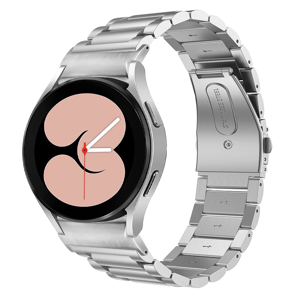Samsung Galaxy Watch 4 (40mm) Edelstahl Ersatzarmband mit Doppel Butterfly-Verschluss - Silber