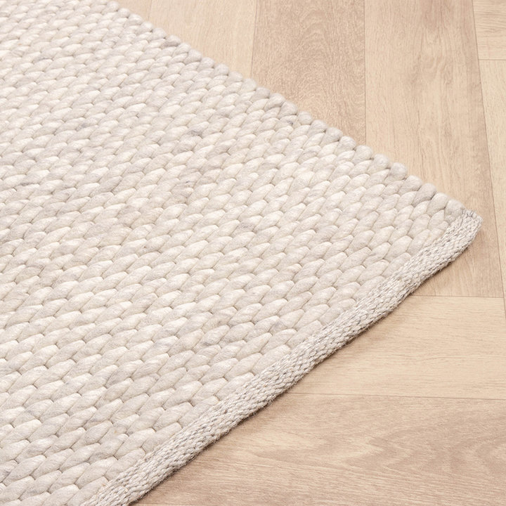 Wollen vloerkleed - Brilliant Creme/Wit | Onwijs warm!