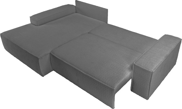 GOODproduct Ecksofa »FINNLEY Schlafsofa 267 cm, L-Form mit Schlaffunktion & Bettkasten« verfügbar in den Stoffqualitäten Bouclé, Struktur fein und Mega Cord