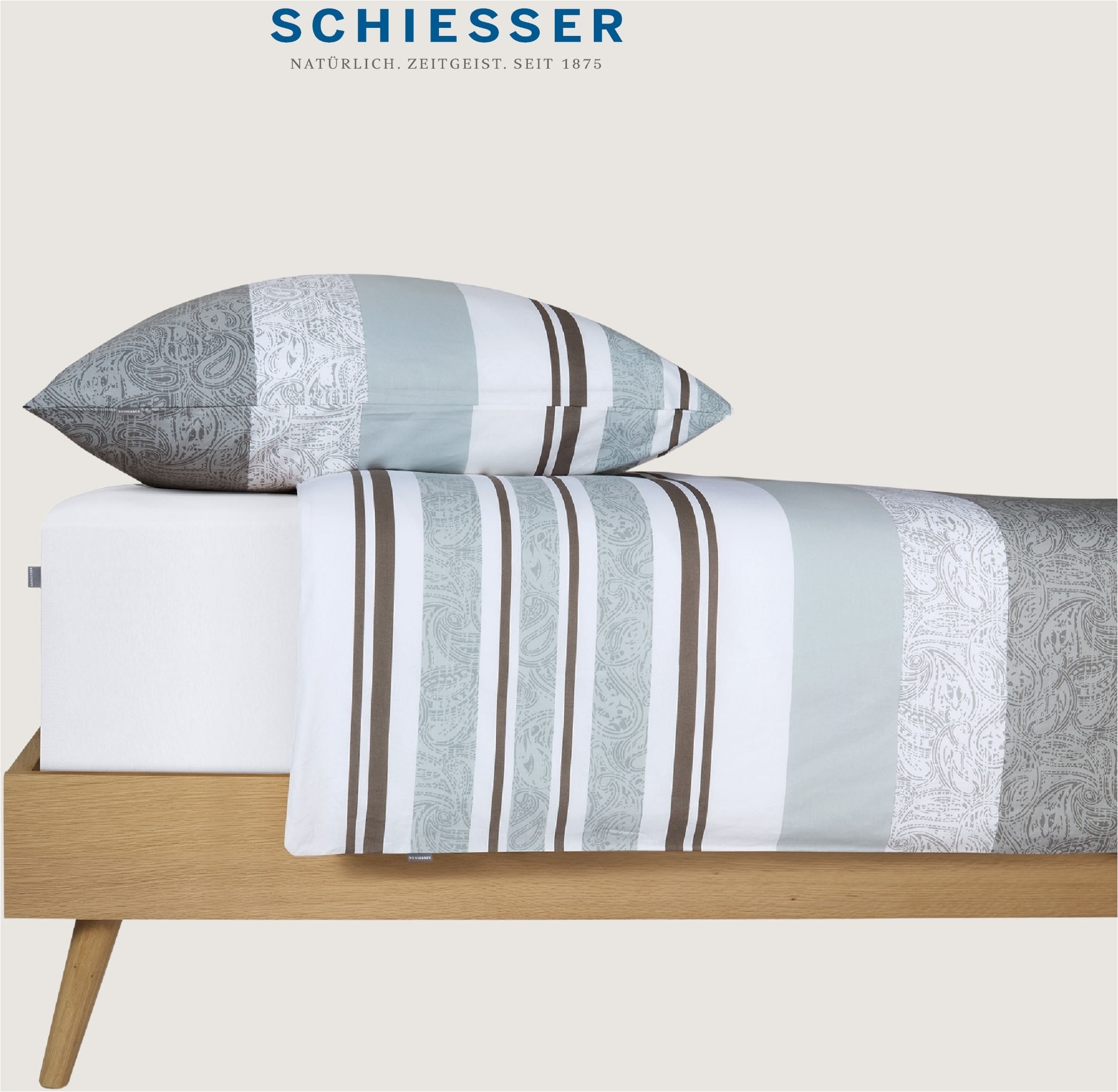 Schiesser Spannbettlaken »Flexi aus 95% Baumwolle und 5% Elastahan in Premium-Qualität« für hohe Matratzen und Boxspringbetten geeignet, Made in Green