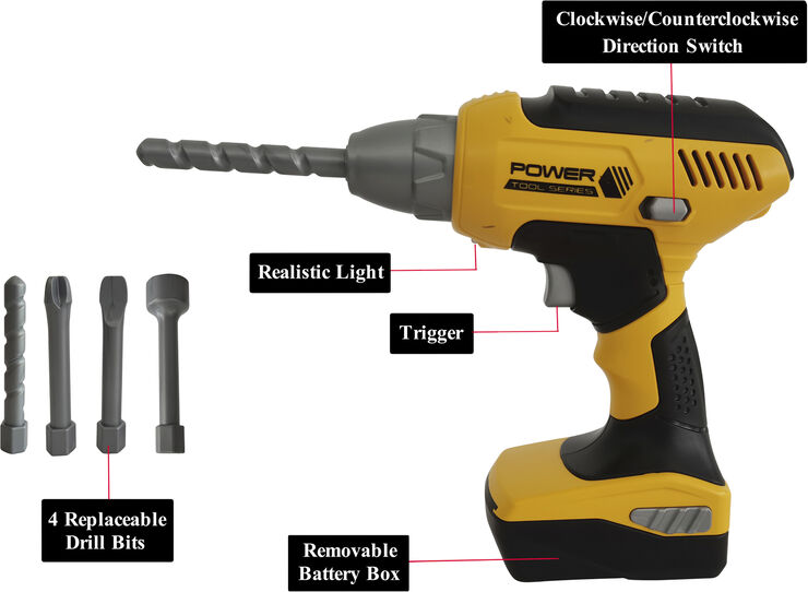 Legetøj POWER X. Tool Set w/ Elec