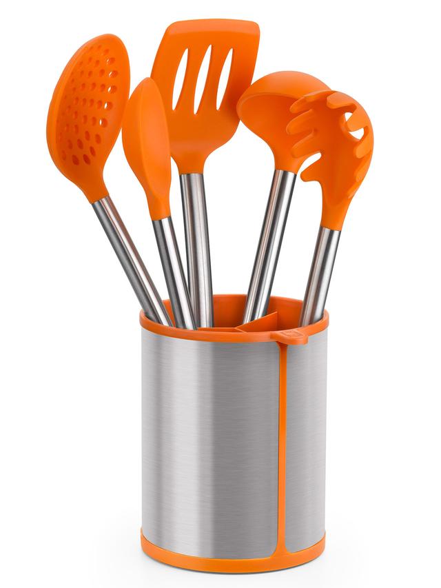 Pfannenwender aus Edelstahl mit Silikonkopf, EFFICIENT-Serie