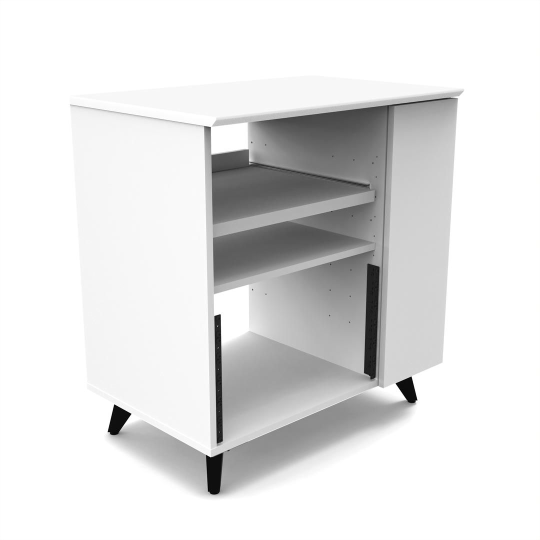 Glorious Modular Side Rack White voor Sound Desk en Workbench