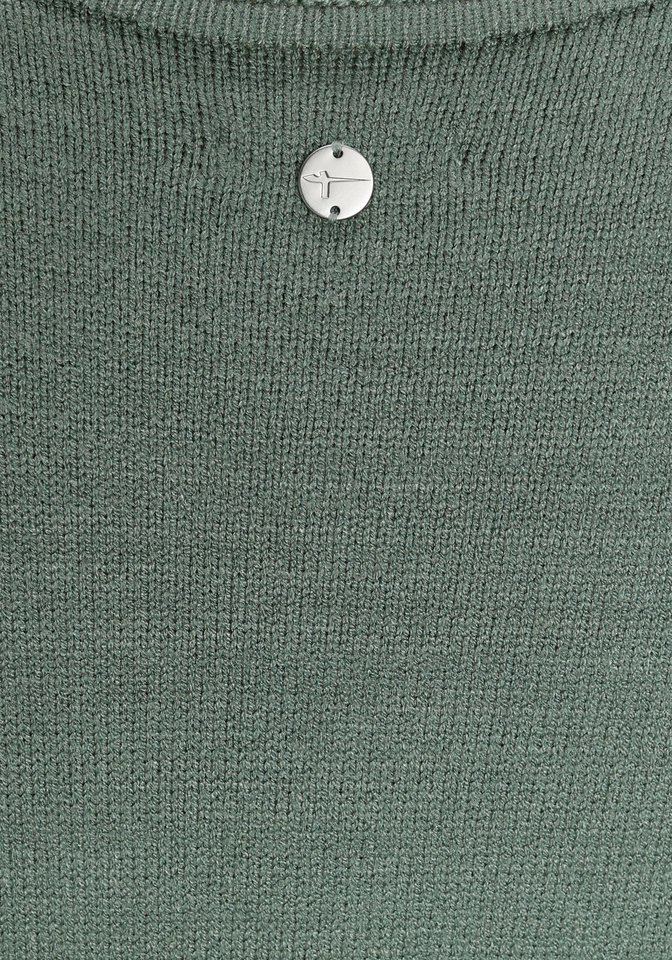 Tamaris Strickkleid mit V-Ausschnitt und Ajourmuster aus Viskosemischung