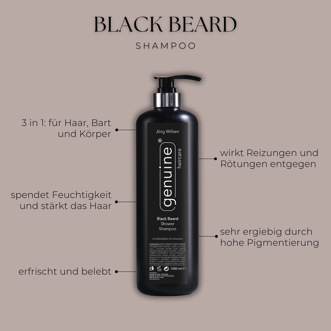 genuine haircare - Black Beard Shower Shampoo